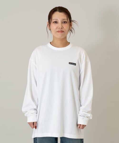 and D.petitmain / アンドディー. プティマイン Tシャツ | 【Columbia】DadワンポイントロゴロンT（白）