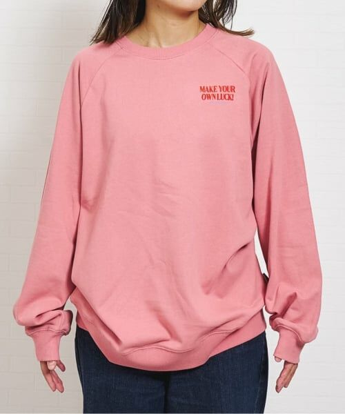 and D.petitmain / アンドディー. プティマイン スウェット | 【親子リンク】ラグランスウェットアソートロゴプルオーバー/トレーナー/親子リンク（ピンク）