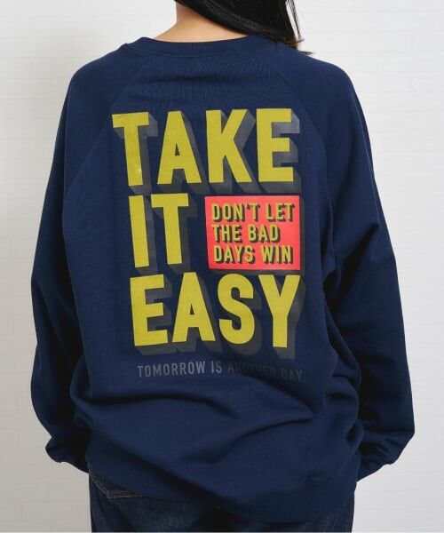 and D.petitmain / アンドディー. プティマイン スウェット | 【親子リンク】ラグランスウェットアソートロゴプルオーバー/トレーナー/親子リンク（紺）