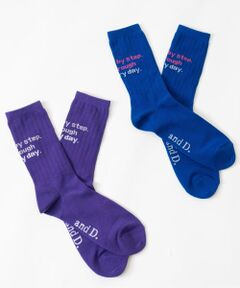 and D.petitmain / アンドディー. プティマイン ソックス | 【親子リンク】ロゴソックスセット/靴下/親子リンク