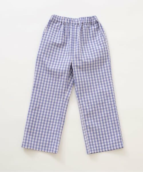and D.petitmain / アンドディー. プティマイン その他パンツ | ギンガムチェックリラックスパンツ（ラベンダー）