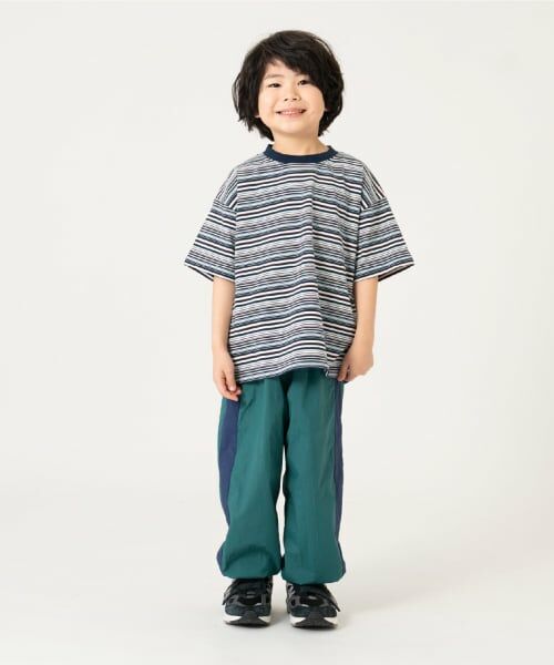 and D.petitmain / アンドディー. プティマイン その他パンツ | 【撥水】配色ラインジョガーパンツ | 詳細1