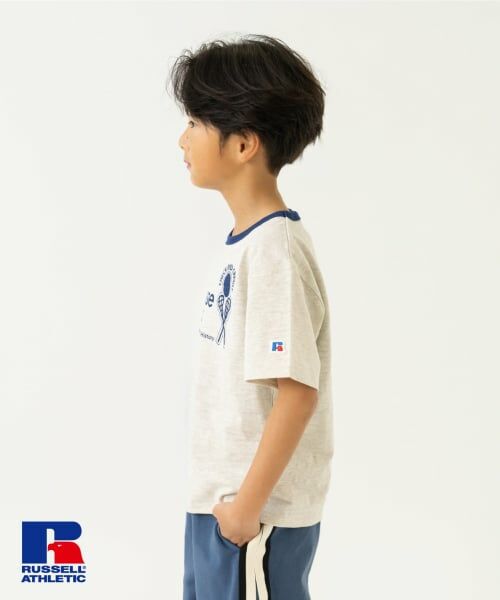 and D.petitmain / アンドディー. プティマイン Tシャツ | 【ラッセルアスレチック】リンガー半袖T | 詳細1