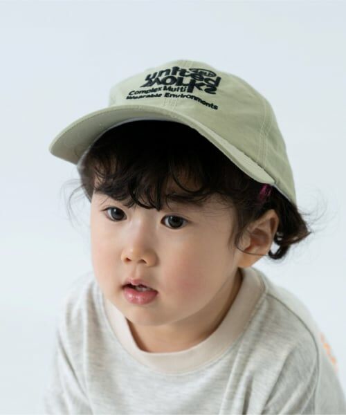 and D.petitmain / アンドディー. プティマイン キャップ | 【Dセレクト】刺繍ロゴキャップ（薄カーキ）