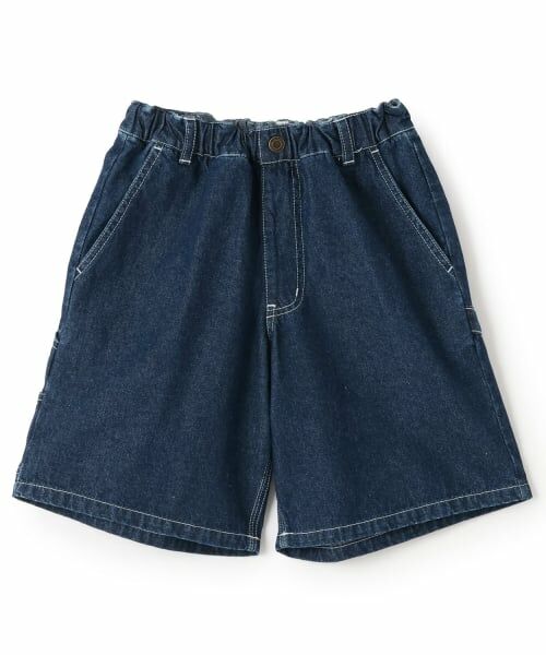 and D.petitmain / アンドディー. プティマイン ショート・ハーフ・半端丈パンツ | ペインターショートパンツ（ディープ ブルー）