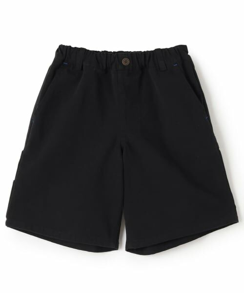 and D.petitmain / アンドディー. プティマイン ショート・ハーフ・半端丈パンツ | ペインターショートパンツ（黒）