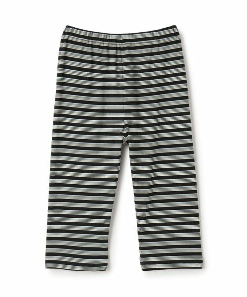 and D.petitmain / アンドディー. プティマイン レギンス・スパッツ | 【365D】リブボーダー6分丈レギンス（黒）