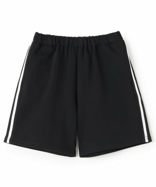 and D.petitmain / アンドディー. プティマイン ショート・ハーフ・半端丈パンツ | サイドラインショーパン（黒）