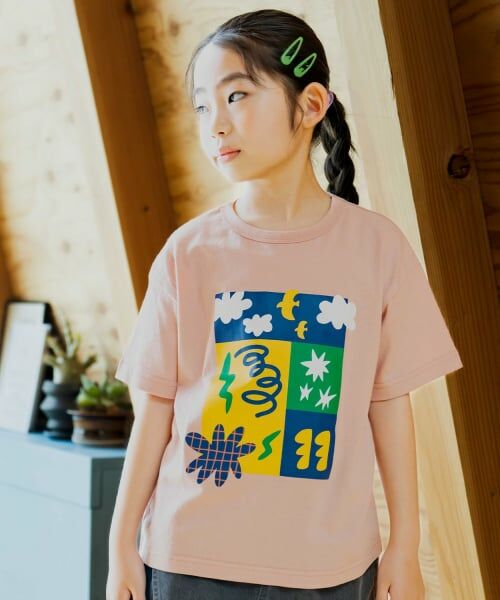 and D.petitmain / アンドディー. プティマイン Tシャツ | 【365D】おちゃめ半袖T（ピンク）