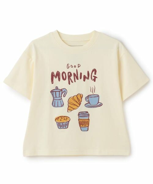 and D.petitmain / アンドディー. プティマイン Tシャツ | 【365D】YUMMY半袖T（オフ ホワイト）