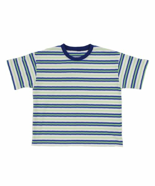 and D.petitmain / アンドディー. プティマイン Tシャツ | 【365D】アソートボーダーワイド半袖T(ライム)