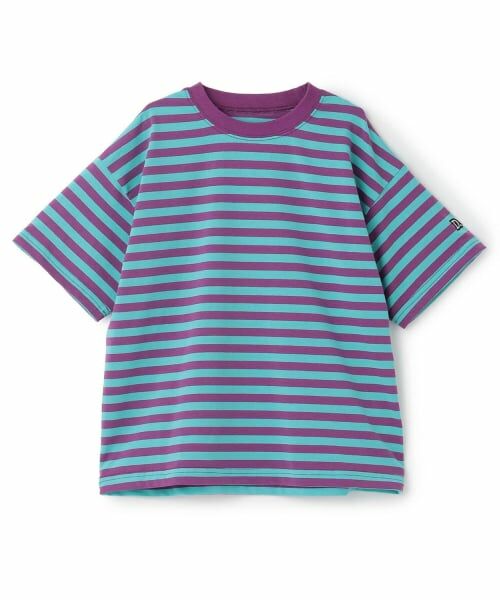 and D.petitmain / アンドディー. プティマイン Tシャツ | 【365D】アソートボーダーワイド半袖T(パープル)