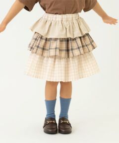 and D.petitmain / アンドディー. プティマイン ミニ・ひざ丈スカート | ペプラムフリルインパン付きスカート