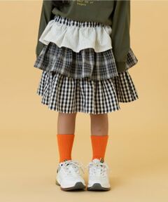 and D.petitmain / アンドディー. プティマイン ミニ・ひざ丈スカート | ペプラムフリルインパン付きスカート