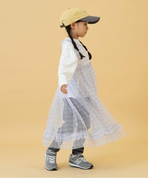 and D.petitmain / アンドディー. プティマイン ミニ丈・ひざ丈ワンピース | シフォンチェックワンピース | 詳細1