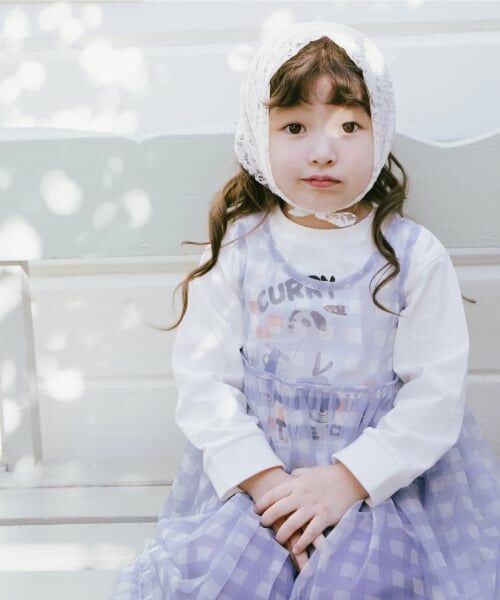 and D.petitmain / アンドディー. プティマイン ミニ丈・ひざ丈ワンピース | シフォンチェックワンピース | 詳細4