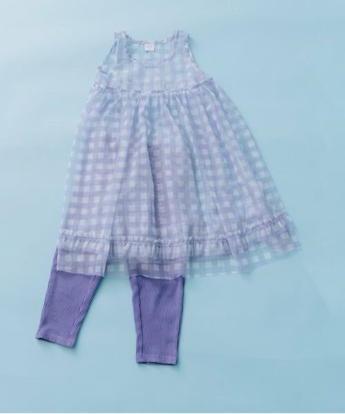 and D.petitmain / アンドディー. プティマイン ミニ丈・ひざ丈ワンピース | シフォンチェックワンピース | 詳細5