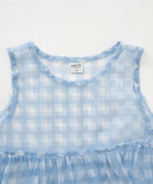 and D.petitmain / アンドディー. プティマイン ミニ丈・ひざ丈ワンピース | シフォンチェックワンピース | 詳細6