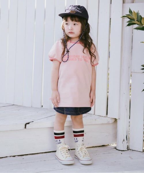 and D.petitmain / アンドディー. プティマイン ミニ丈・ひざ丈ワンピース | 鹿の子リンガーワンピース | 詳細1