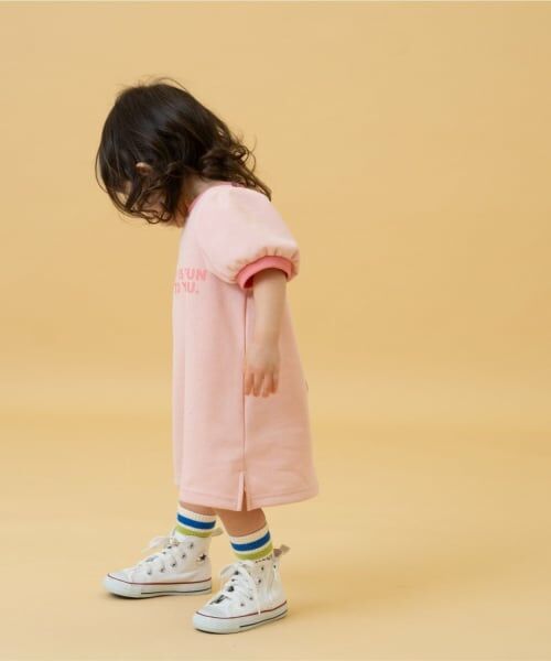 and D.petitmain / アンドディー. プティマイン ミニ丈・ひざ丈ワンピース | 鹿の子リンガーワンピース | 詳細5