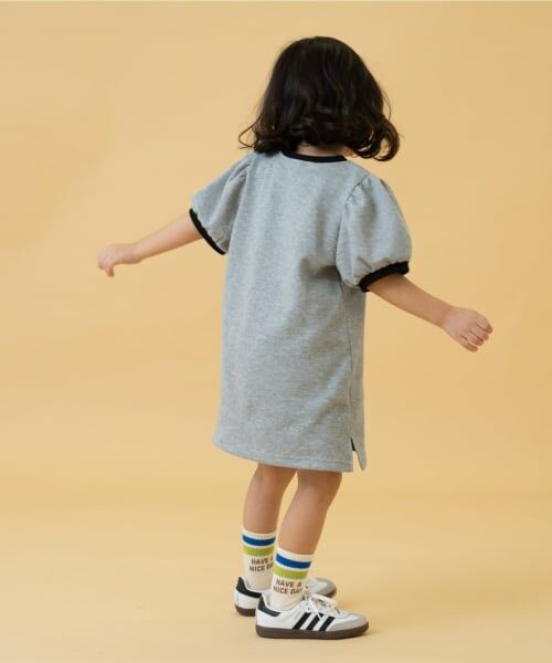 and D.petitmain / アンドディー. プティマイン ミニ丈・ひざ丈ワンピース | 鹿の子リンガーワンピース | 詳細7