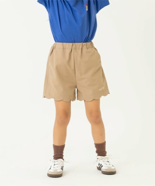 and D.petitmain / アンドディー. プティマイン ショート・ハーフ・半端丈パンツ | 【水陸両用】スソスカラップショートパンツ（ベージュ）