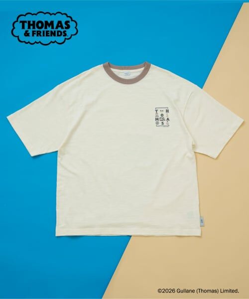 and D.petitmain / アンドディー. プティマイン Tシャツ | 【きかんしゃトーマス】Dadヴィンテージ風リラックス半袖T | 詳細1