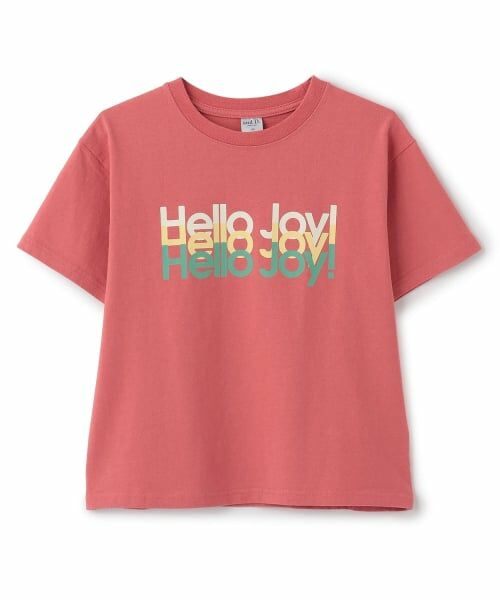 and D.petitmain / アンドディー. プティマイン Tシャツ | USED風加工ロゴ半袖T（ピンク）