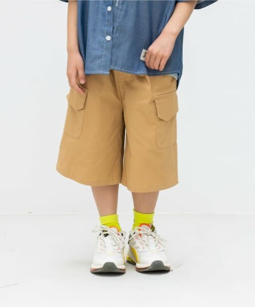 and D.petitmain / アンドディー. プティマイン ショート・ハーフ・半端丈パンツ | カーゴハーフパンツ（ベージュ）