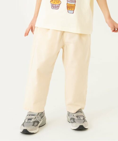 and D.petitmain / アンドディー. プティマイン ショート・ハーフ・半端丈パンツ | タック入り８分丈クロップドパンツ（アイボリー）