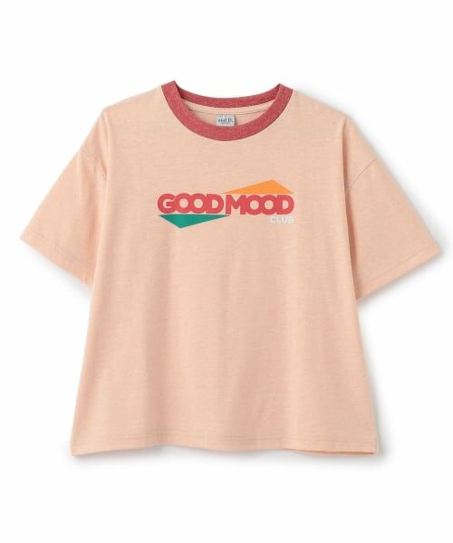 and D.petitmain / アンドディー. プティマイン Tシャツ | TCR/ビックシルエットリンガー半袖T（ライト ピンク）