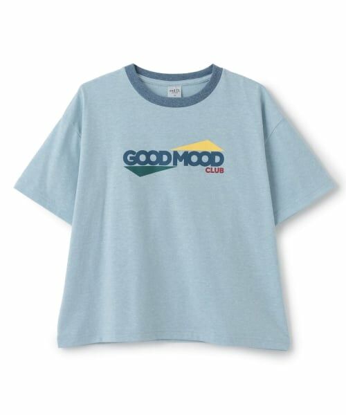 and D.petitmain / アンドディー. プティマイン Tシャツ | TCR/ビックシルエットリンガー半袖T（ライト ブルー）