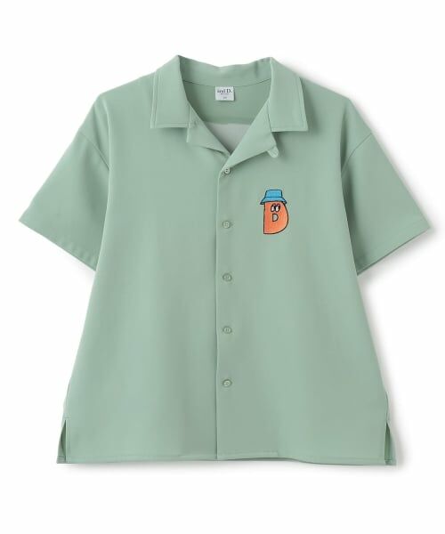 and D.petitmain / アンドディー. プティマイン シャツ・ブラウス | アソートスーベニア開襟シャツ（ライト グリーン）