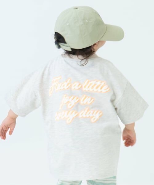 and D.petitmain / アンドディー. プティマイン Tシャツ | アソート発砲プリントリンガーワイド半袖T（オートミール）