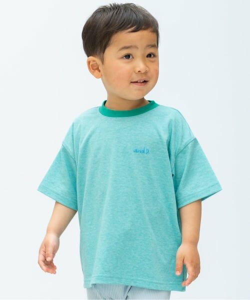 and D.petitmain / アンドディー. プティマイン Tシャツ | アソート発砲プリントリンガーワイド半袖T（ライト グリーン）