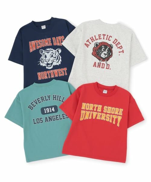 and D.petitmain / アンドディー. プティマイン Tシャツ | 【遮熱天竺】アソートカレッジロゴ半袖T | 詳細10