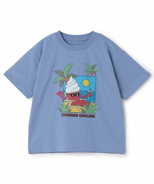 and D.petitmain / アンドディー. プティマイン Tシャツ | 【綿100】【365D】OFUZAKEサマーTEE（インク ブルー）