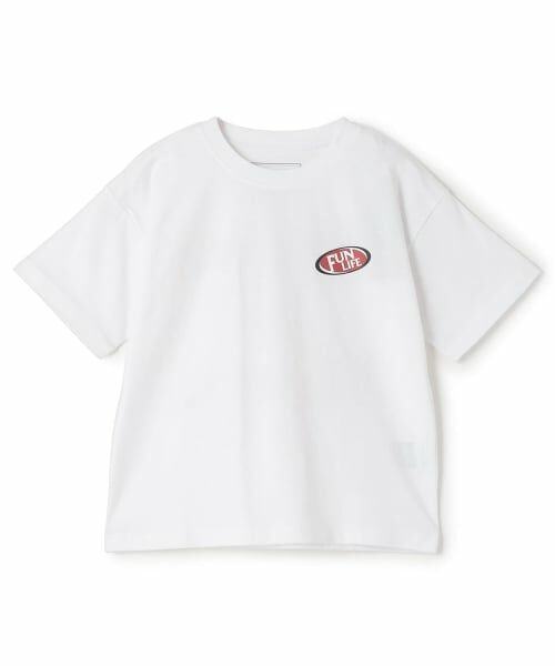 and D.petitmain / アンドディー. プティマイン Tシャツ | 【綿100】【365D】メッセージバックBIGロゴTEE（白）