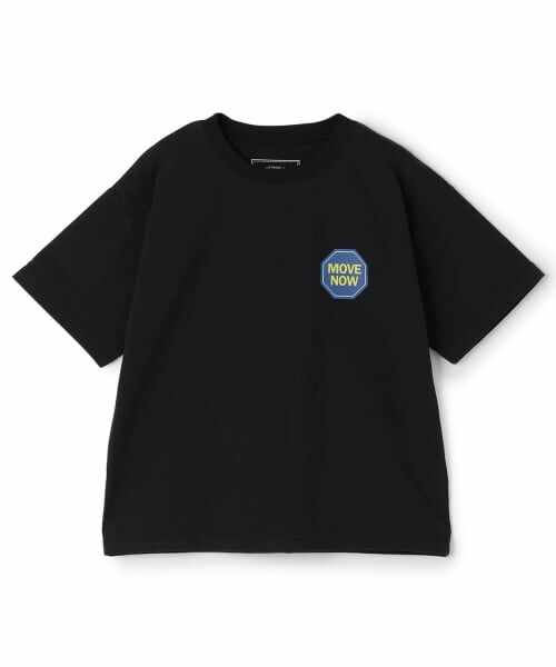 and D.petitmain / アンドディー. プティマイン Tシャツ | 【綿100】【365D】メッセージバックBIGロゴTEE（黒）