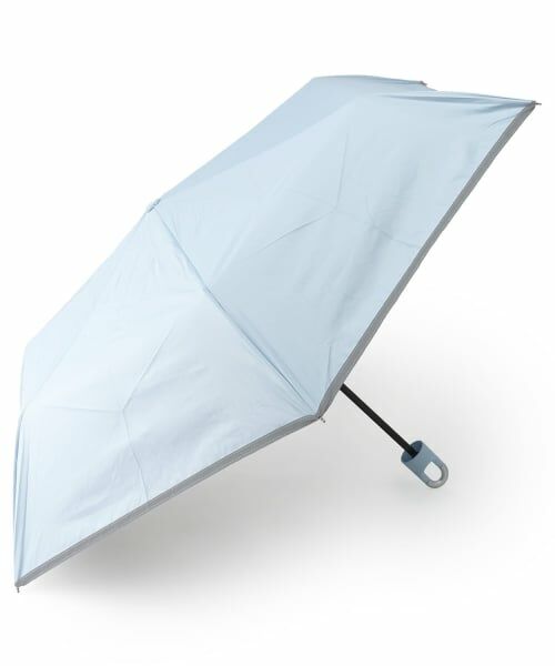 and D.petitmain / アンドディー. プティマイン 傘 | 【UV】無地折りたたみ傘(50cm)（サックス）