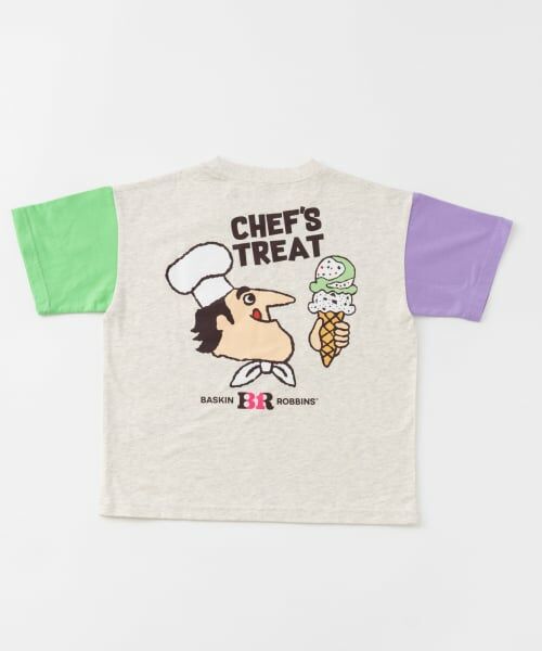 and D.petitmain / アンドディー. プティマイン Tシャツ | 【サーティワン アイスクリーム】ワイドシルエットマルチカラーバックプリント半袖T | 詳細12