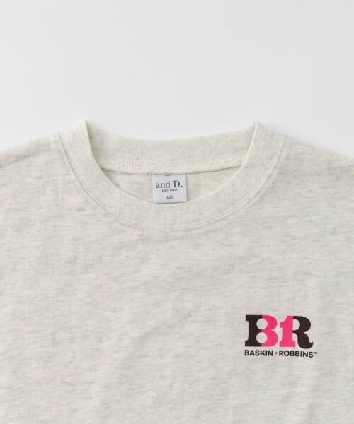 and D.petitmain / アンドディー. プティマイン Tシャツ | 【サーティワン アイスクリーム】ワイドシルエットマルチカラーバックプリント半袖T | 詳細13