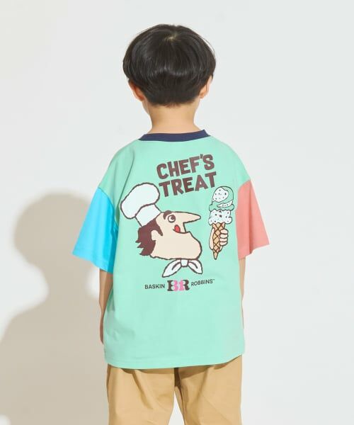 and D.petitmain / アンドディー. プティマイン Tシャツ | 【サーティワン アイスクリーム】ワイドシルエットマルチカラーバックプリント半袖T | 詳細6