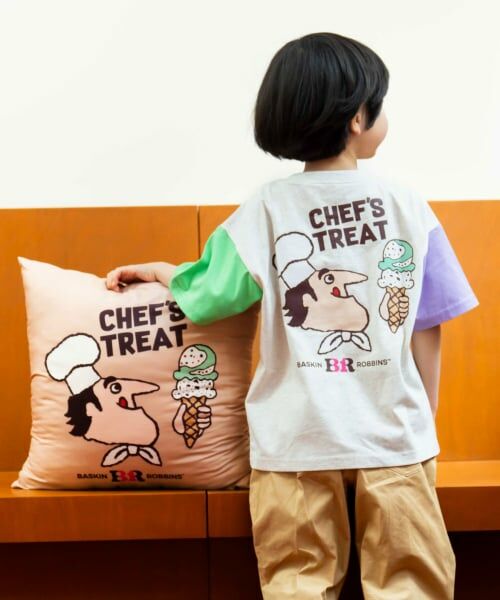 and D.petitmain / アンドディー. プティマイン Tシャツ | 【サーティワン アイスクリーム】ワイドシルエットマルチカラーバックプリント半袖T | 詳細8