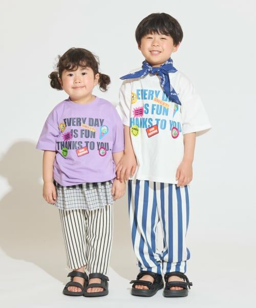 and D.petitmain / アンドディー. プティマイン Tシャツ | 【サーティワン アイスクリーム】ワイドシルエットステッカー風プリント半袖T | 詳細1