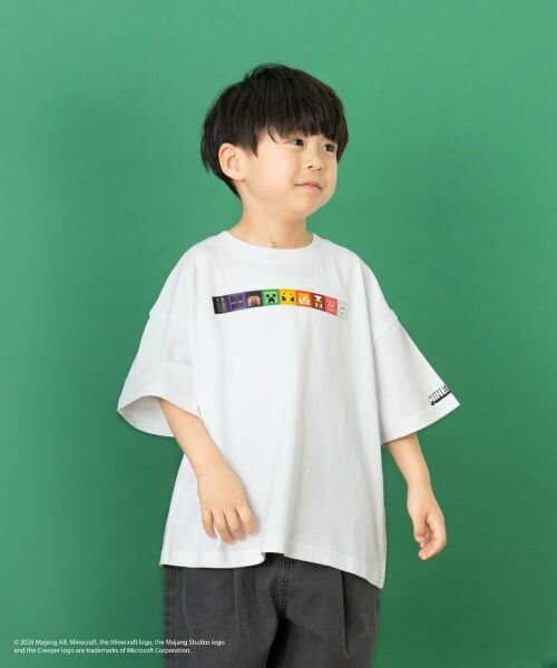 and D.petitmain / アンドディー. プティマイン Tシャツ | 【マインクラフト】スクエアアイコンフェイス半袖T | 詳細1