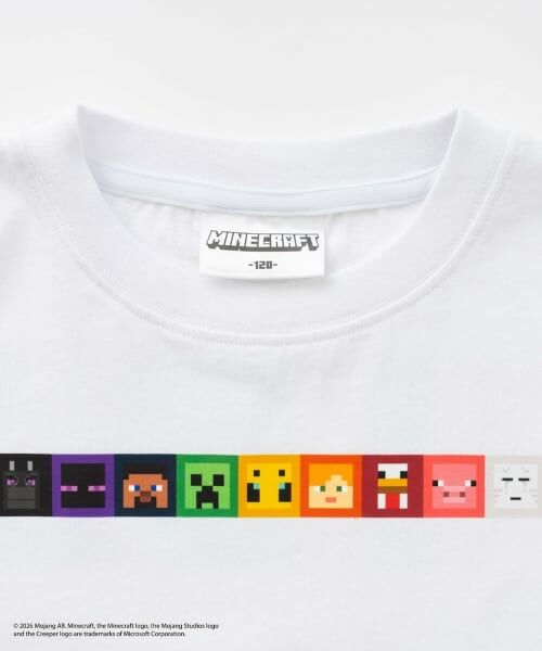 and D.petitmain / アンドディー. プティマイン Tシャツ | 【マインクラフト】スクエアアイコンフェイス半袖T | 詳細18