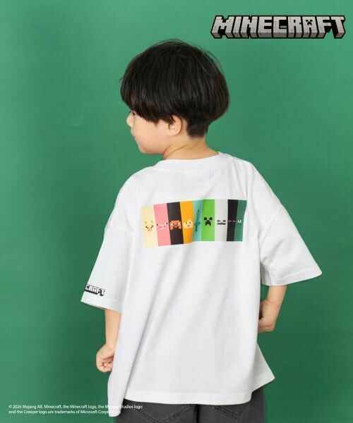 and D.petitmain / アンドディー. プティマイン Tシャツ | 【マインクラフト】スクエアアイコンフェイス半袖T(白)