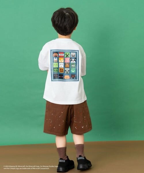 and D.petitmain / アンドディー. プティマイン Tシャツ | 【マインクラフト】アイコンブロックバック半袖T | 詳細1