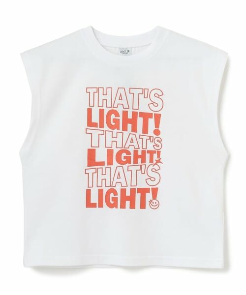 and D.petitmain / アンドディー. プティマイン Tシャツ | ロゴプリントタンクTEE（白）